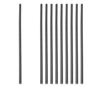 MANCHAP Pali per cemento armato in acciaio, 40 cm, nero, da giardino, spessore 1 cm, 10 pezzi, per recinzione, giardino, cortile