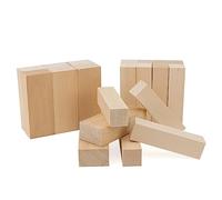 MANCHAP Set di 20 blocchi per intaglio in tiglio, blocchi di legno di tiglio per intaglio, 2 dimensioni naturali, blocchi di legno non finiti per lavori fai da te