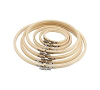 MANCHAP Set di 21 cerchi da ricamo in 7 misure, 7,5 cm, 9,6 cm, 12,5 cm, 15 cm, 18 cm, 21 cm, 22,5 cm, telaio da ricamo, per fai da te e cucito