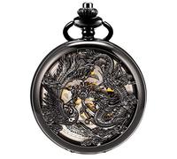 ManChDa - Orologio da Tasca Antico Meccanico con Catena per Uomini e Donne e Scatola, S, Vecchio
