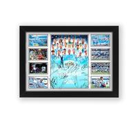 Manchester City 2024 Premier League Champions - Poster con autografo in edizione limitata, idea regalo per i fan, da collezione, formato A4 (30 x 21 cm)