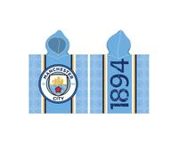 Manchester City Cappuccio Asciugamano Poncho Cotone Bambini Bagno Beach Football