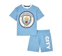 MANCHESTER CITY F.C. - Pigiama da ragazzo, maglietta e pantaloncini, idea regalo per ragazzi, Blu, 13-14 Years