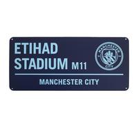 Manchester City FC Bicolore Strada Segnale, Compleanno, Natale Regalo Ufficiale
