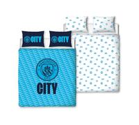 Manchester City Crest Set Copripiumino Doppio Calcio Cameretta Bambini 2-in-1