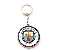 Manchester City FC - Portachiavi con stemma ufficiale (Taglia unica) (Bianco/Blu)