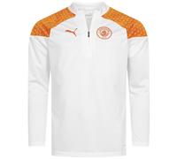 Manchester City Puma Training 1/4-Zip Felpa Uomo Premier League Bianco Nuovo