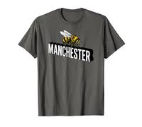Manchester England - Stampa 3D con Ape, Colore: Nero Maglietta