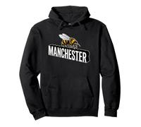 Manchester England - Stampa 3D Decorata con api Felpa con Cappuccio