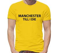 Manchester fino A I Die - T-Shirt - Utd Calcio Player Uomo Love Ventola