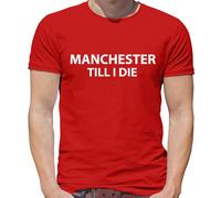 Manchester fino A I Die - T-Shirt - Utd Calcio Player Uomo Love Ventola