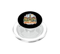 Manchester Inghilterra Bee Cityscape Carino Regno Unito Viaggi PopSockets PopGrip per MagSafe