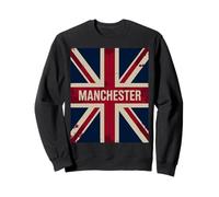 Manchester Inghilterra Gran Bretagna Bandiera UK Born And Bred Music Felpa