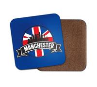 Manchester Square Coaster - Regno Unito GB Inghilterra Union Jack City Flag Viaggi Vacanze Geografia Posizione Cucina Famiglia Bevande #83142