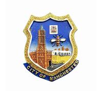 Manchester UK - Magnete da frigo 3D con souvenir, fatto a mano, decorazione per la casa e la cucina, motivo: Inghilterra