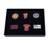 Manchester United FC 6pc Distintivo Set, Compleanno, Regalo di Natale Ufficiale