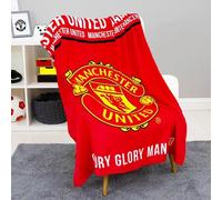 Manchester United FC Pile Coperta Club Crest Gloria Man Utd 100x150cm Rosso