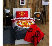 Manchester United FC Crest Set Copripiumino Singolo Red Cameretta Bambini 2-in-1