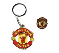 Manchester United FC Premium Set Portachiavi e Mostrina Stemma (BS6473)