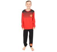 Manchester United Football Club Pigiama lungo in cotone rosso nero, Rosso, 13-14 Years