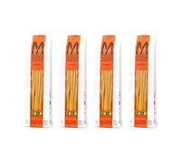 Mancini Pastificio Agricolo Bucatini Linea Classica - Pasta Artigianale di Semola di Grano Duro, Prodotti con Grano Marchigiano, Trafilati al Bronzo, Essiccazione Lenta - 4 Confezioni da 500 g