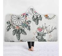 Mandala 3D Bambini Coperta Con Cappuccio Inverno Caldo Adulti Morbido Mantello Di Peluche Mantello Cape Suitbale Per La Lettura Giocare Studiare Guardare La Tv Sul Letto O Sul Divano 200 X 150 Cm 015