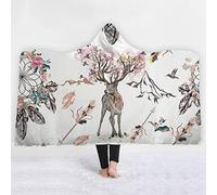 Mandala 3D Bambini Coperta Con Cappuccio Inverno Caldo Adulti Morbido Mantello Di Peluche Mantello Cape Suitbale Per La Lettura Giocare Studing Guardare La Tv Sul Letto O Sul Divano 200 X 150 Cm 016