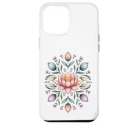 Mandala a forma di fiore di loto, motivo floreale Boho Bloom, motivo naturale Custodia per iPhone 12 Pro Max