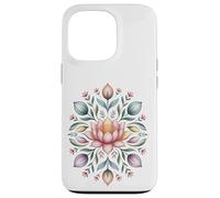 Mandala a forma di fiore di loto, motivo floreale Boho Bloom, motivo naturale Custodia per iPhone 13 Pro