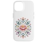 Mandala a forma di fiore di loto, motivo floreale Boho Bloom, motivo naturale Custodia per iPhone 14