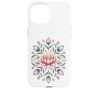 Mandala a forma di fiore di loto, motivo floreale Boho Bloom, motivo naturale Custodia per iPhone 15