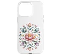 Mandala a forma di fiore di loto, motivo floreale Boho Bloom, motivo naturale Custodia per iPhone 15 Pro Max