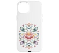 Mandala a forma di fiore di loto, motivo floreale Boho Bloom, motivo naturale Custodia per iPhone 15 Plus