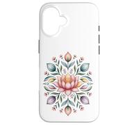 Mandala a forma di fiore di loto, motivo floreale Boho Bloom, motivo naturale Custodia per iPhone 16