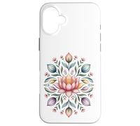 Mandala a forma di fiore di loto, motivo floreale Boho Bloom, motivo naturale Custodia per iPhone 16 Plus