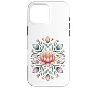 Mandala a forma di fiore di loto, motivo floreale Boho Bloom, motivo naturale Custodia per iPhone 16 Pro Max