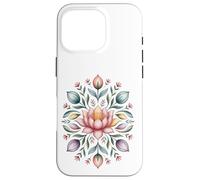 Mandala a forma di fiore di loto, motivo floreale Boho Bloom, motivo naturale Custodia per iPhone 16 Pro