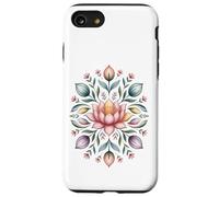 Mandala a forma di fiore di loto, motivo floreale Boho Bloom, motivo naturale Custodia per iPhone SE (2020) / 7/8