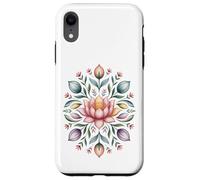 Mandala a forma di fiore di loto, motivo floreale Boho Bloom, motivo naturale Custodia per iPhone XR