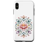 Mandala a forma di fiore di loto, motivo floreale Boho Bloom, motivo naturale Custodia per iPhone XS Max