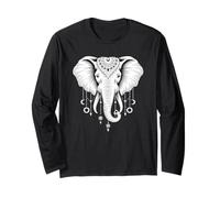 Mandala Art Elefante Elefanti Maglia a Manica