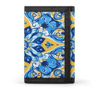 Mandala Bandana Portafoglio Trifold con Porta Soldi Porta Carte di Credito 8 Slot Portachiavi Finestra Foto per Uomo Donna, Stile-12, Taglia unica, Per tutte le stagioni