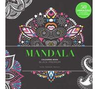 Mandala. Black premium. Colouring book antistress