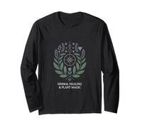 Mandala botanico magico di erbe e piante Maglia a Manica