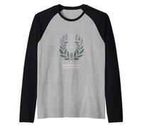 Mandala botanico magico di erbe e piante Maglia con Maniche Raglan