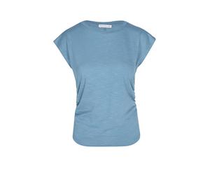 MANDALA Canotta da yoga da donna con arricciatura laterale azzurro | S