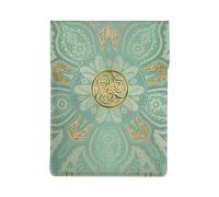 Mandala celtico verde salvia e oro, Custodia per laptop in pelle PU, borsa per notebook, custodia per laptop, custodia per tablet