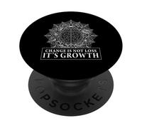 Mandala Cervello Floreale Yoga Affermazione Consapevolezza PopSockets PopGrip Adesivo