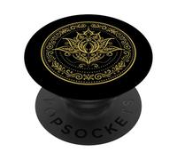Mandala circolare con loto Geometria sacra e spiritualità PopSockets PopGrip Adesivo