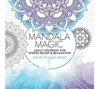 Mandala Coloring Book: For Adults, Create Mindfulness, Stress Relief and Relaxation, 8.5" x 8.5", 48 One Sided Designs with Black Background